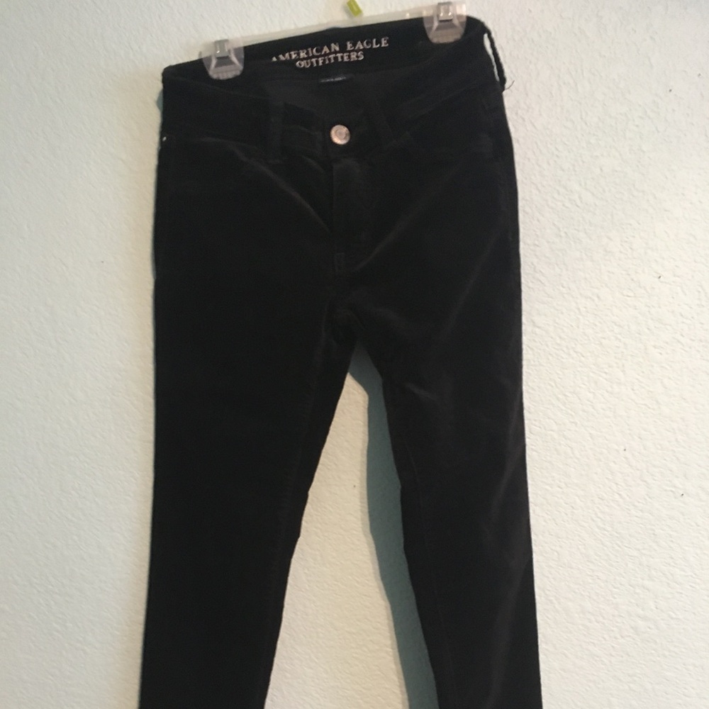 Black velvet skinny jeans/jeggings